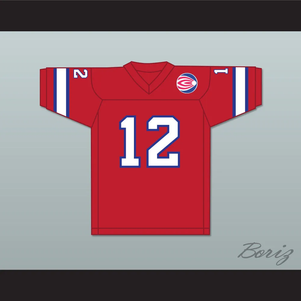 1974 WFL Bob Davis 12 Florida Blazers Road Football Jersey with Patch
