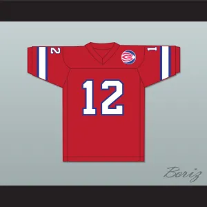 1974 WFL Bob Davis 12 Florida Blazers Road Football Jersey with Patch