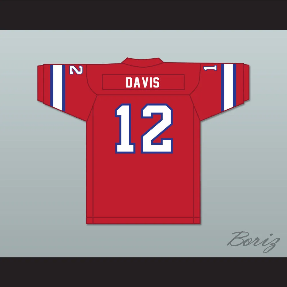 1974 WFL Bob Davis 12 Florida Blazers Road Football Jersey with Patch