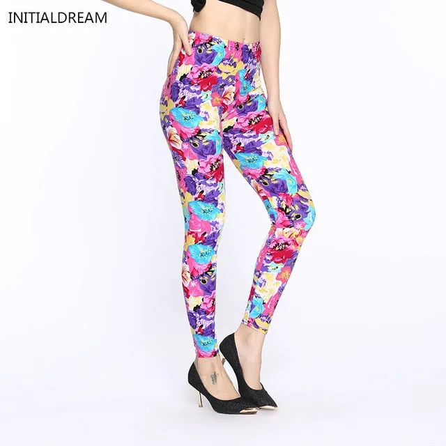 30 Color 2019 Camouflage Printing Elasticity Leggings Green/Blue/Gray Camouflage Fitness Pant Legins Casual Legging For Women