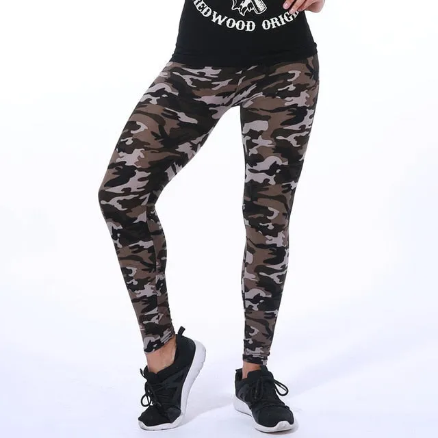 30 Color 2019 Camouflage Printing Elasticity Leggings Green/Blue/Gray Camouflage Fitness Pant Legins Casual Legging For Women