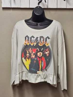 ACDC Rock Band Ruffled Bottom Tee Seams by Sarah