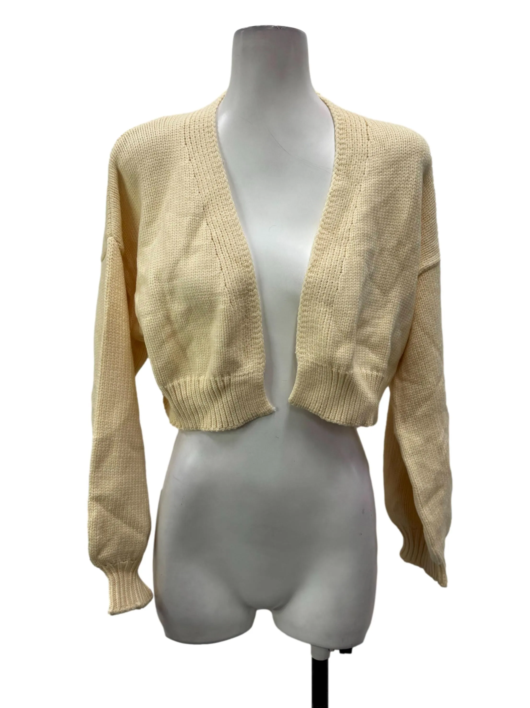 Basic Yellow Knitted Cardigan