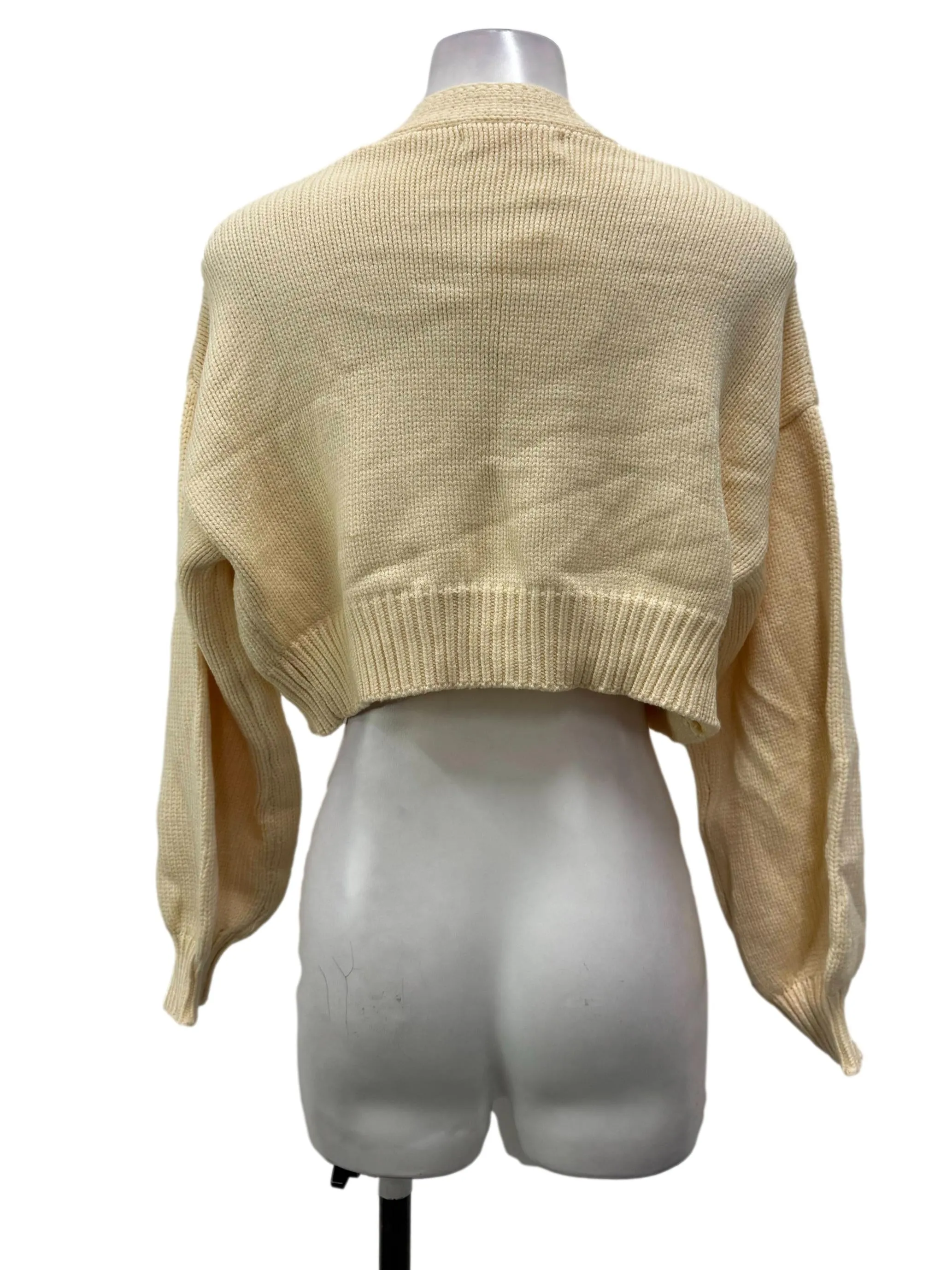 Basic Yellow Knitted Cardigan
