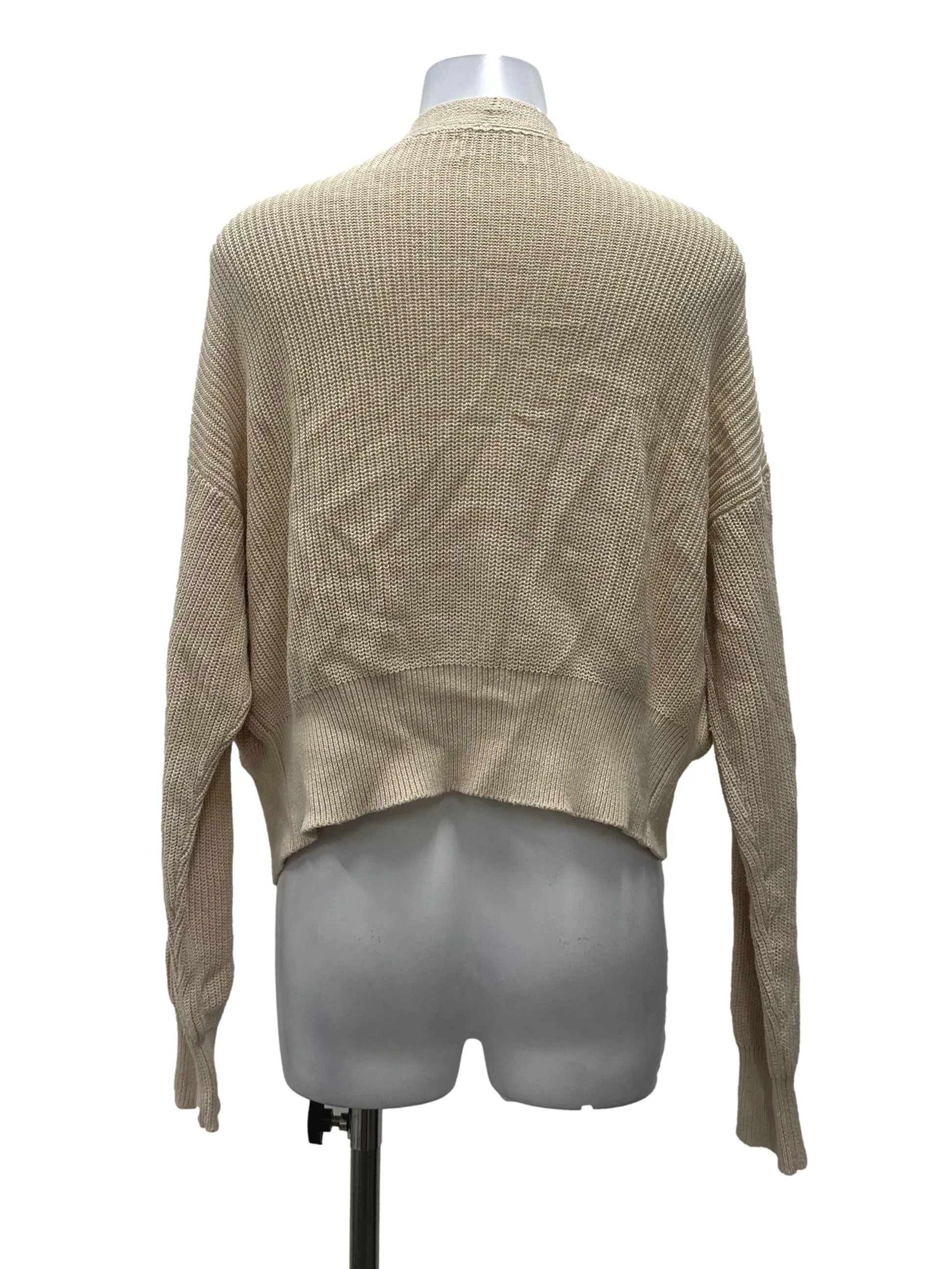 Beige Knit Cardigan