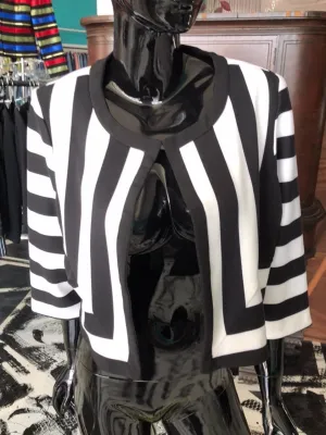 BLACK & WHITE BLAZER, Size 16W #181