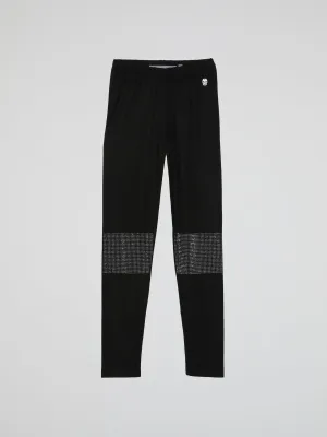 Black Crystals Detail Leggings (Kids)
