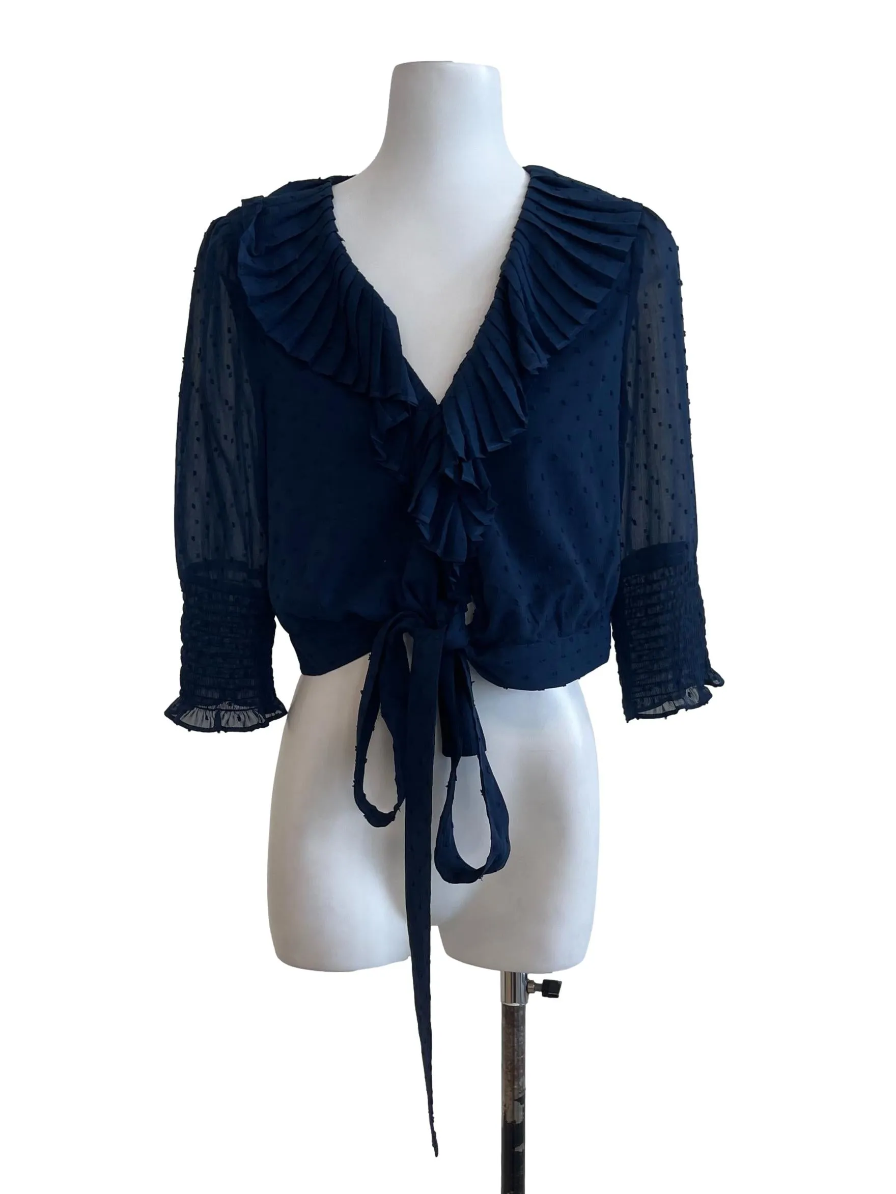 Black Tweed Contrast Stitch Blazer