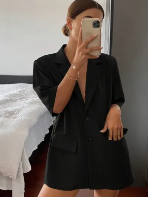 Blazer corto unicolor para mujer