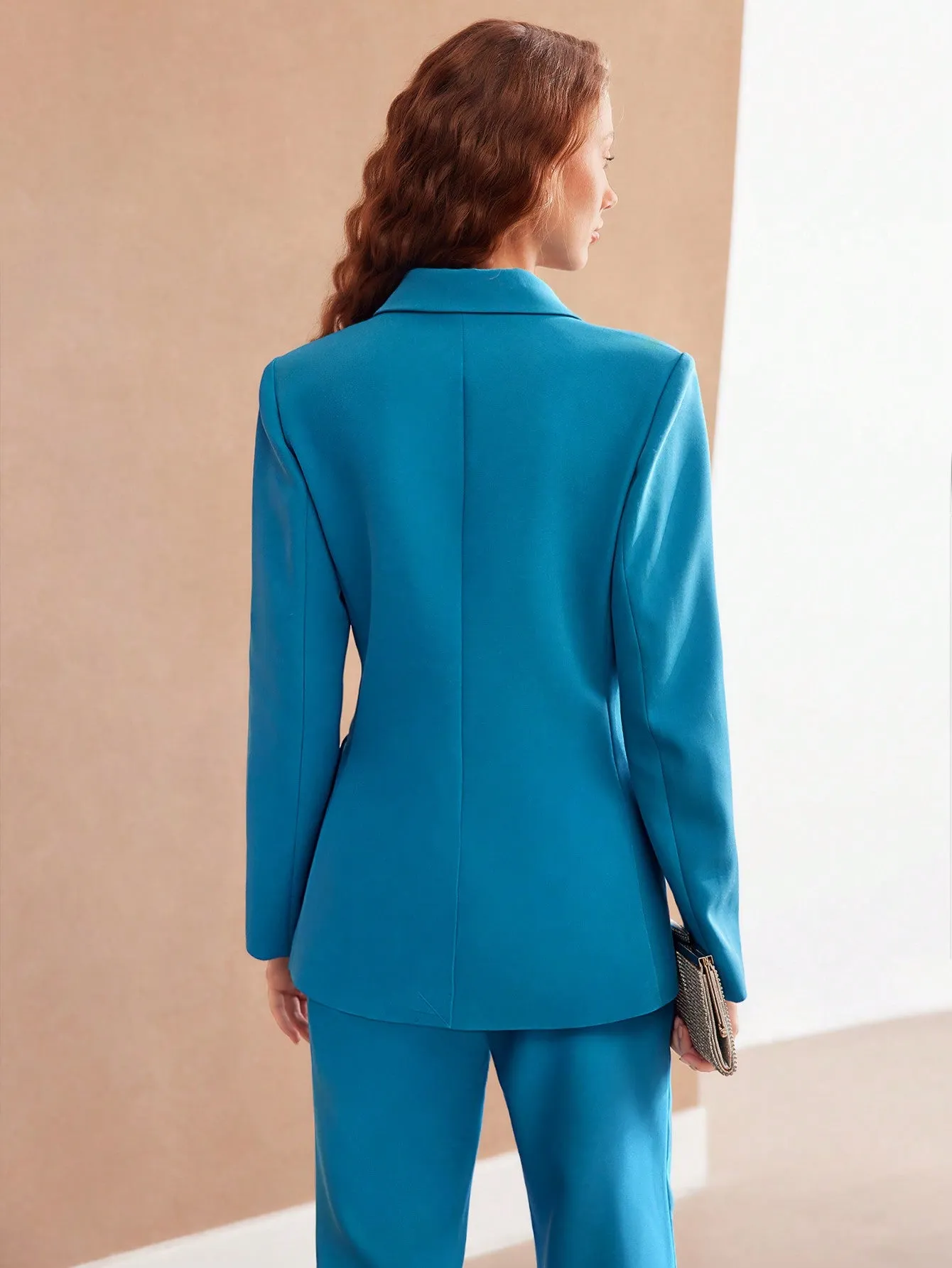 Blazer cruzado con solapa pico