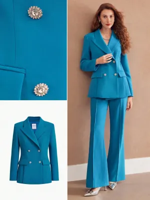 Blazer cruzado con solapa pico