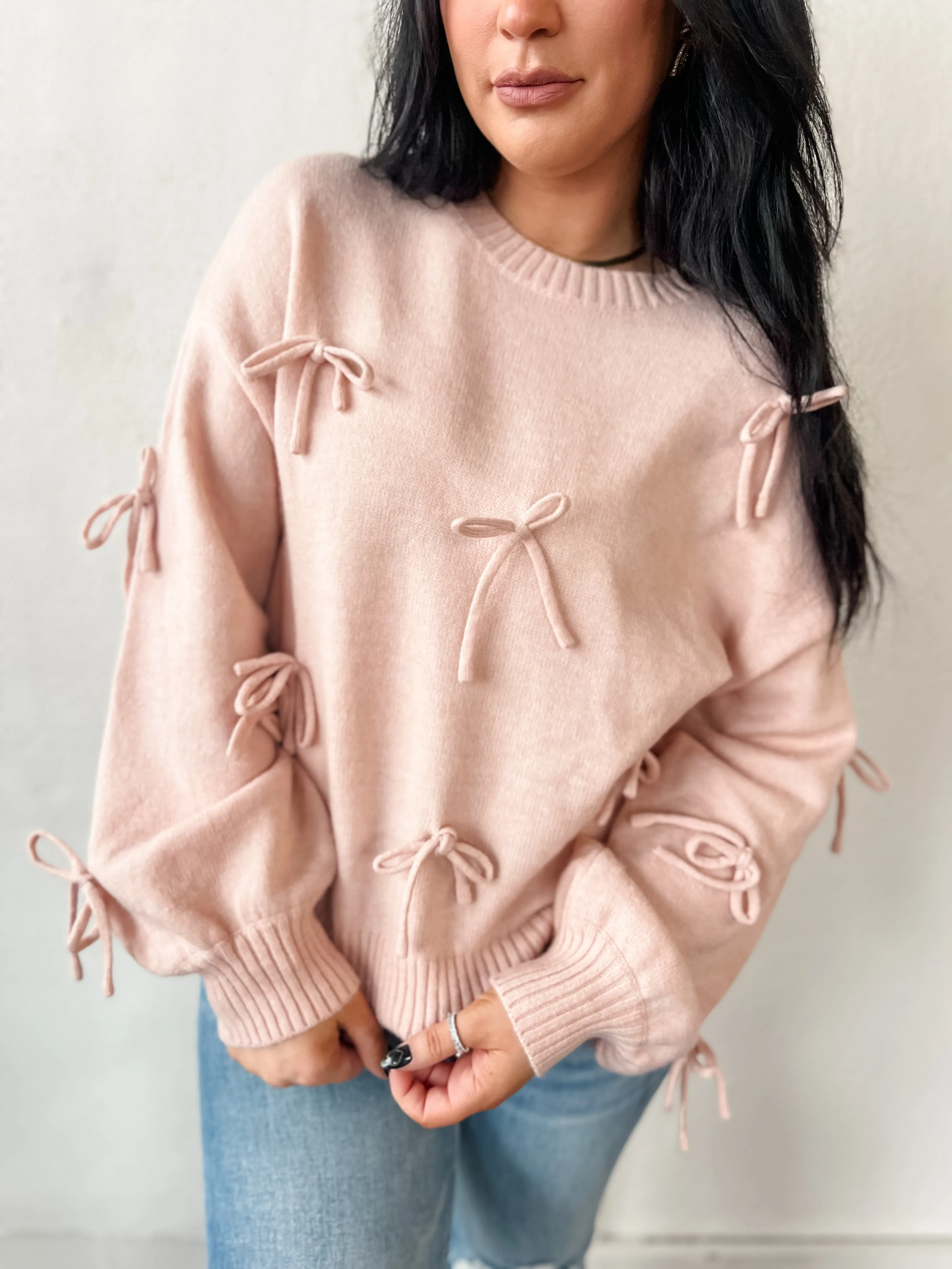 Blushing Bows Sweater