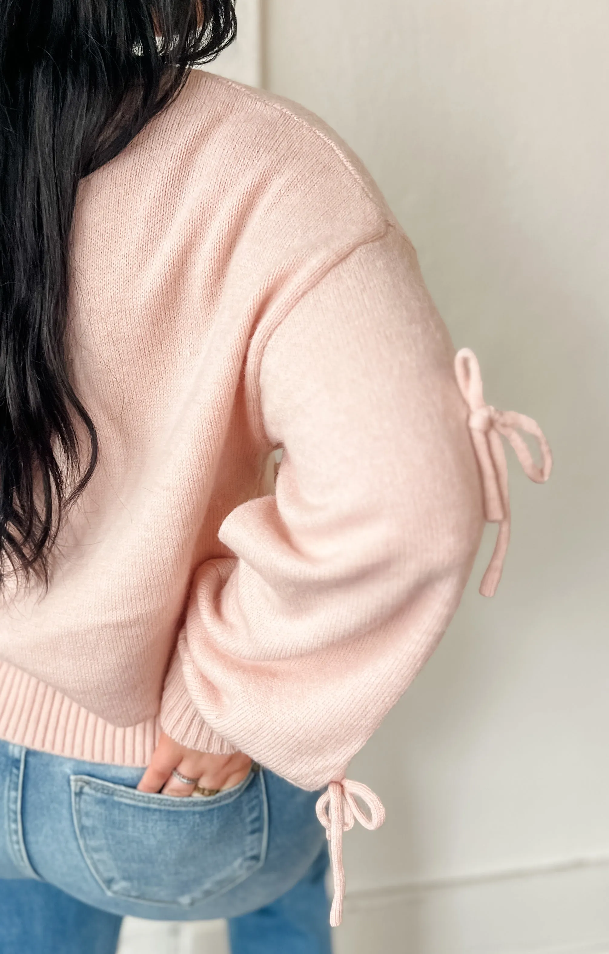 Blushing Bows Sweater