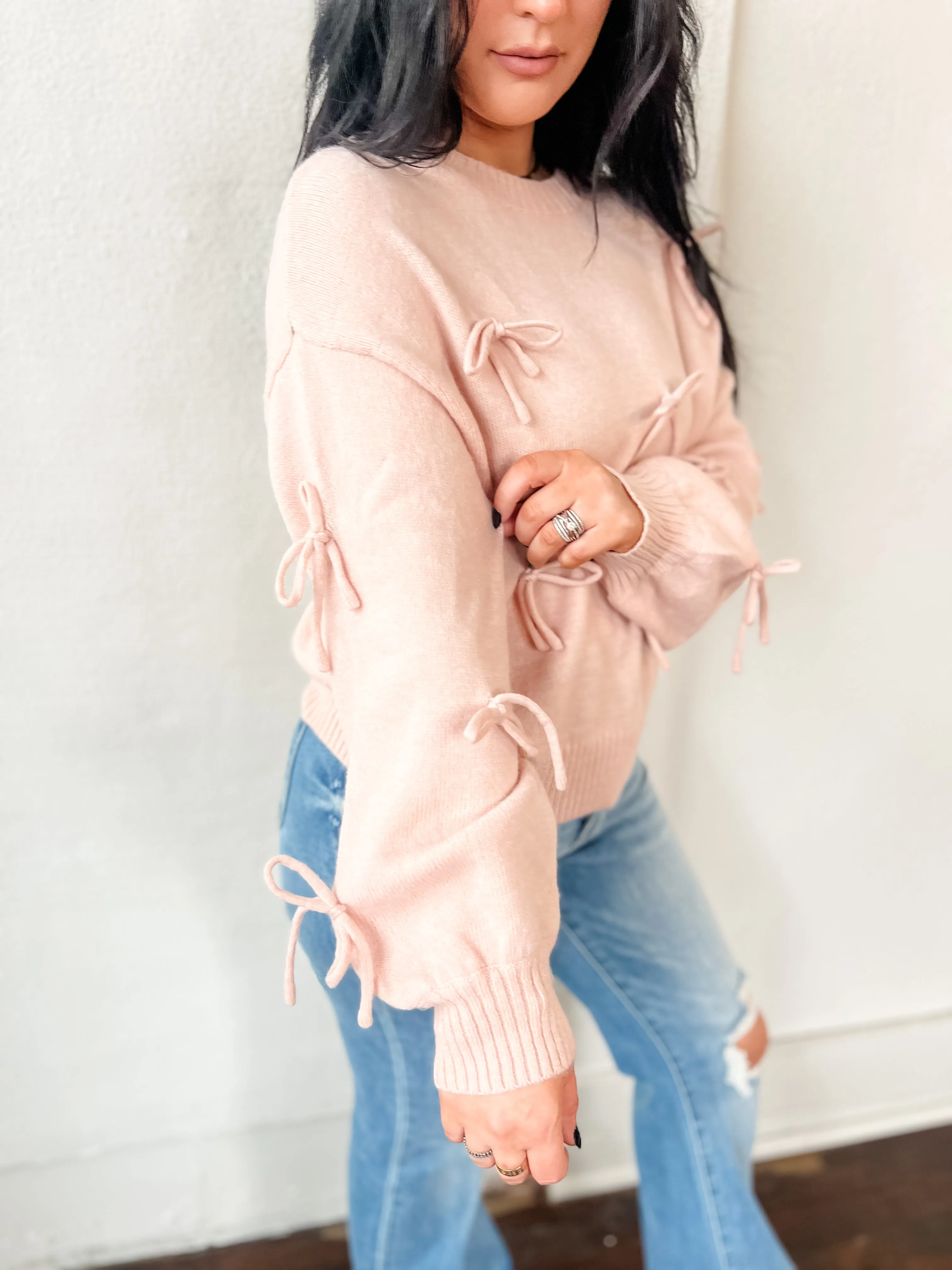 Blushing Bows Sweater