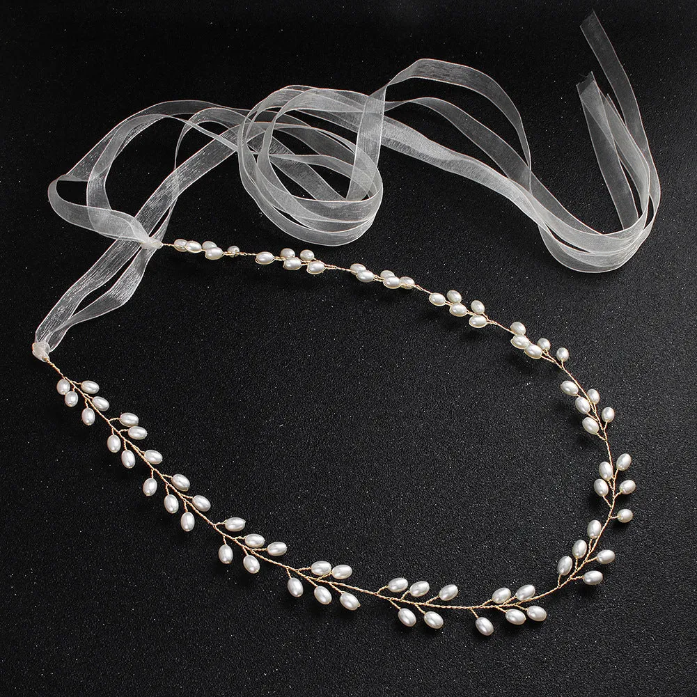 Brides Sashes Imitation Pearl Waist Chain For Bridal