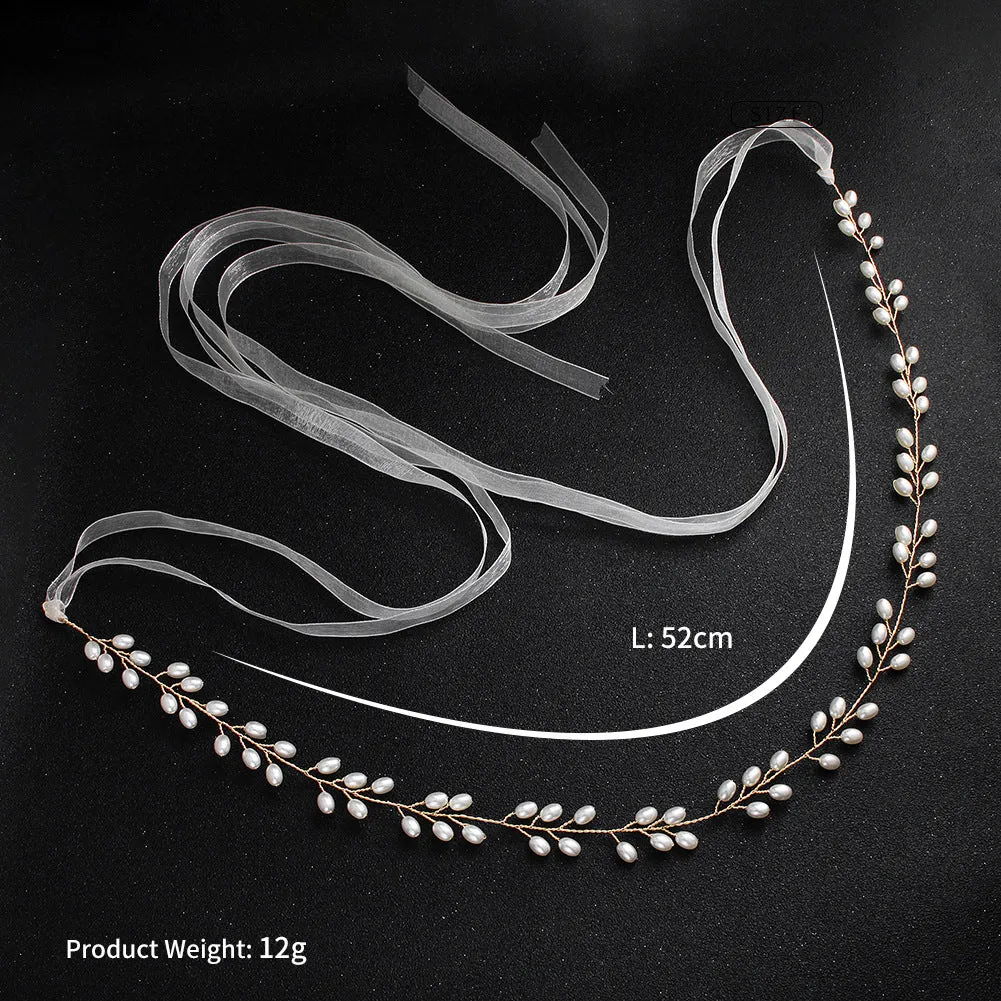 Brides Sashes Imitation Pearl Waist Chain For Bridal