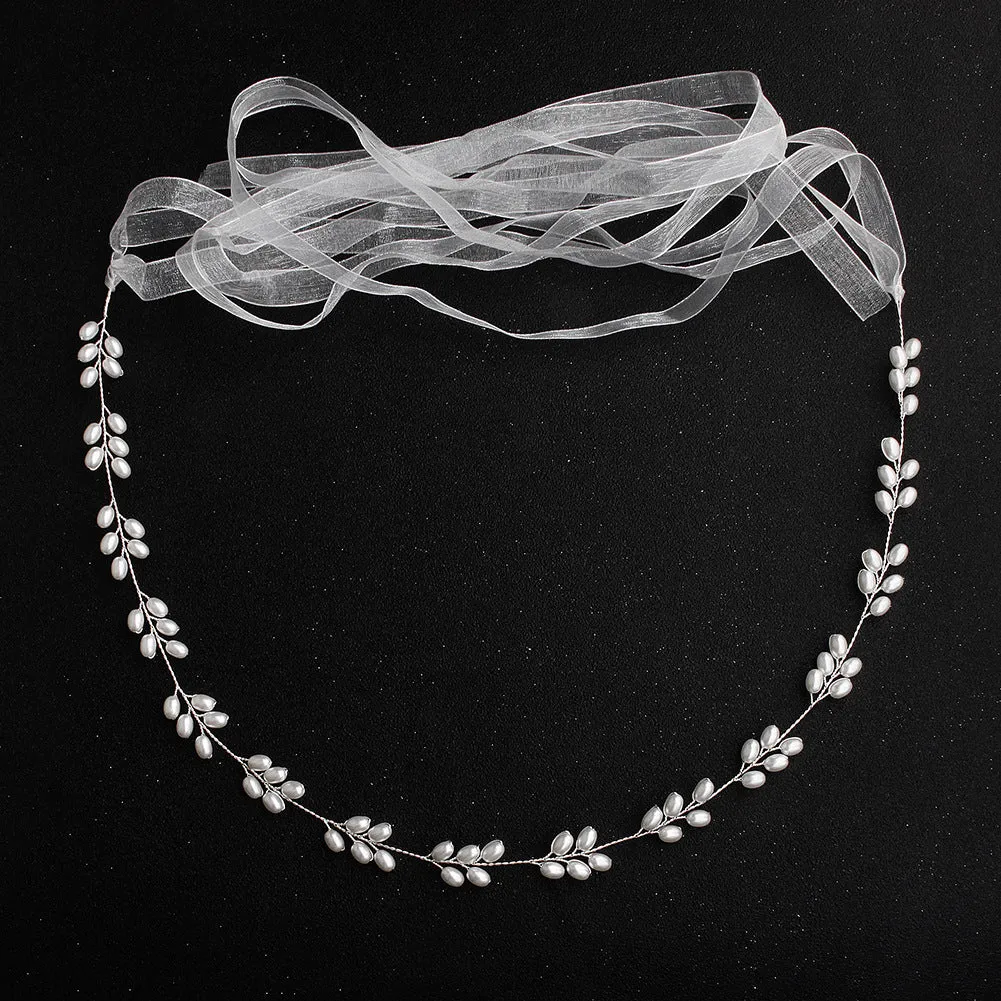 Brides Sashes Imitation Pearl Waist Chain For Bridal