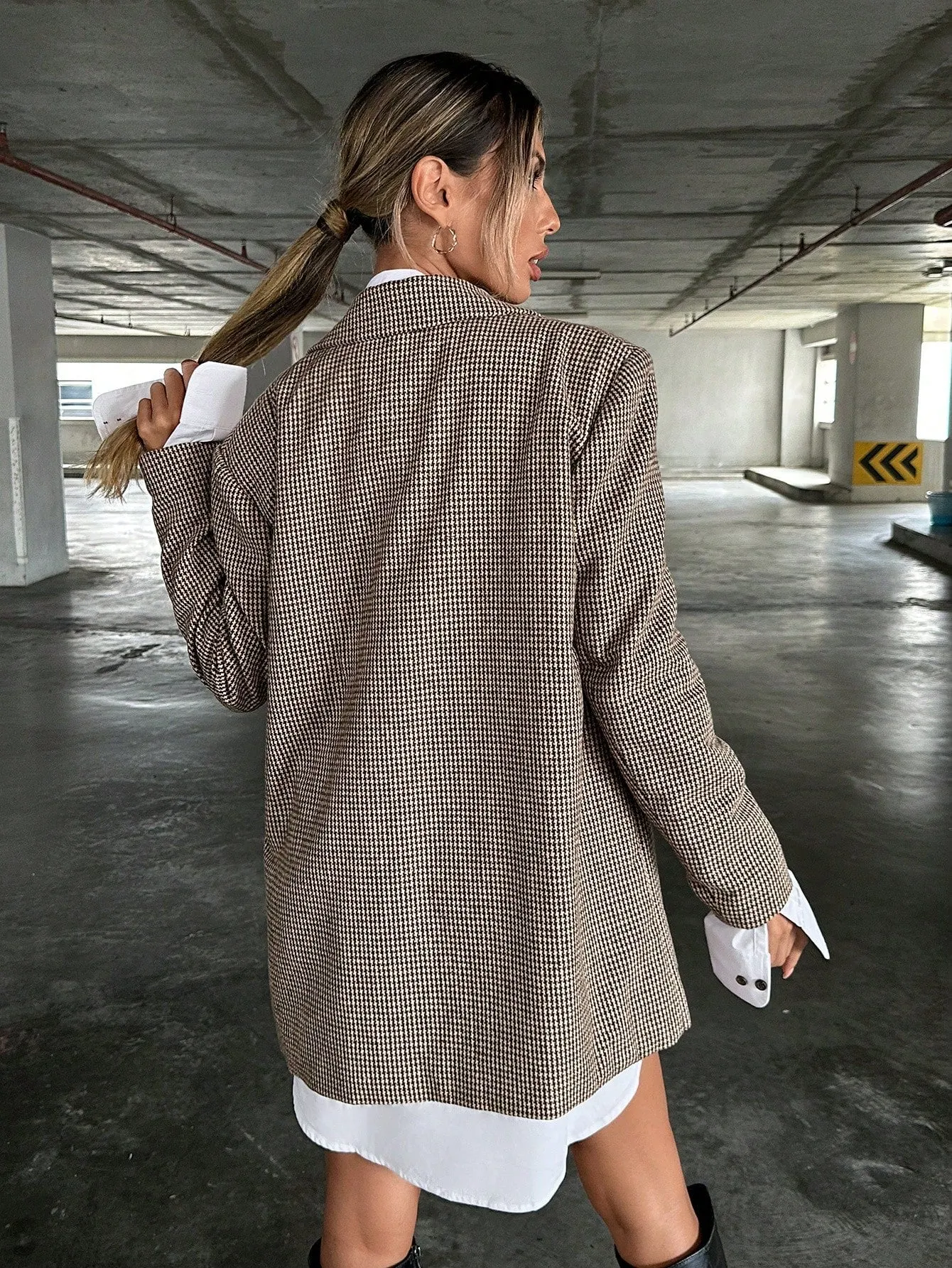 Chaqueta Pied de Poule para Mujer - Cherry Vibes
