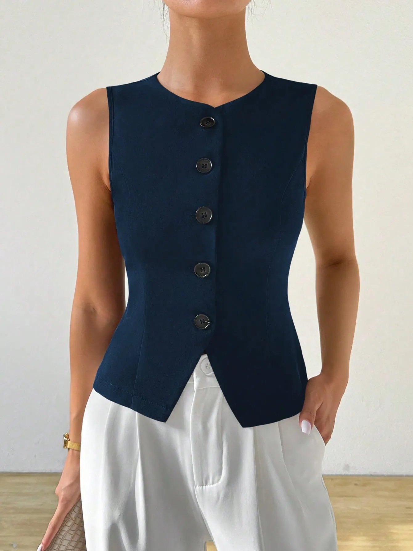 Cherry Vibes: Chaleco sin mangas unicolor para mujer en CR