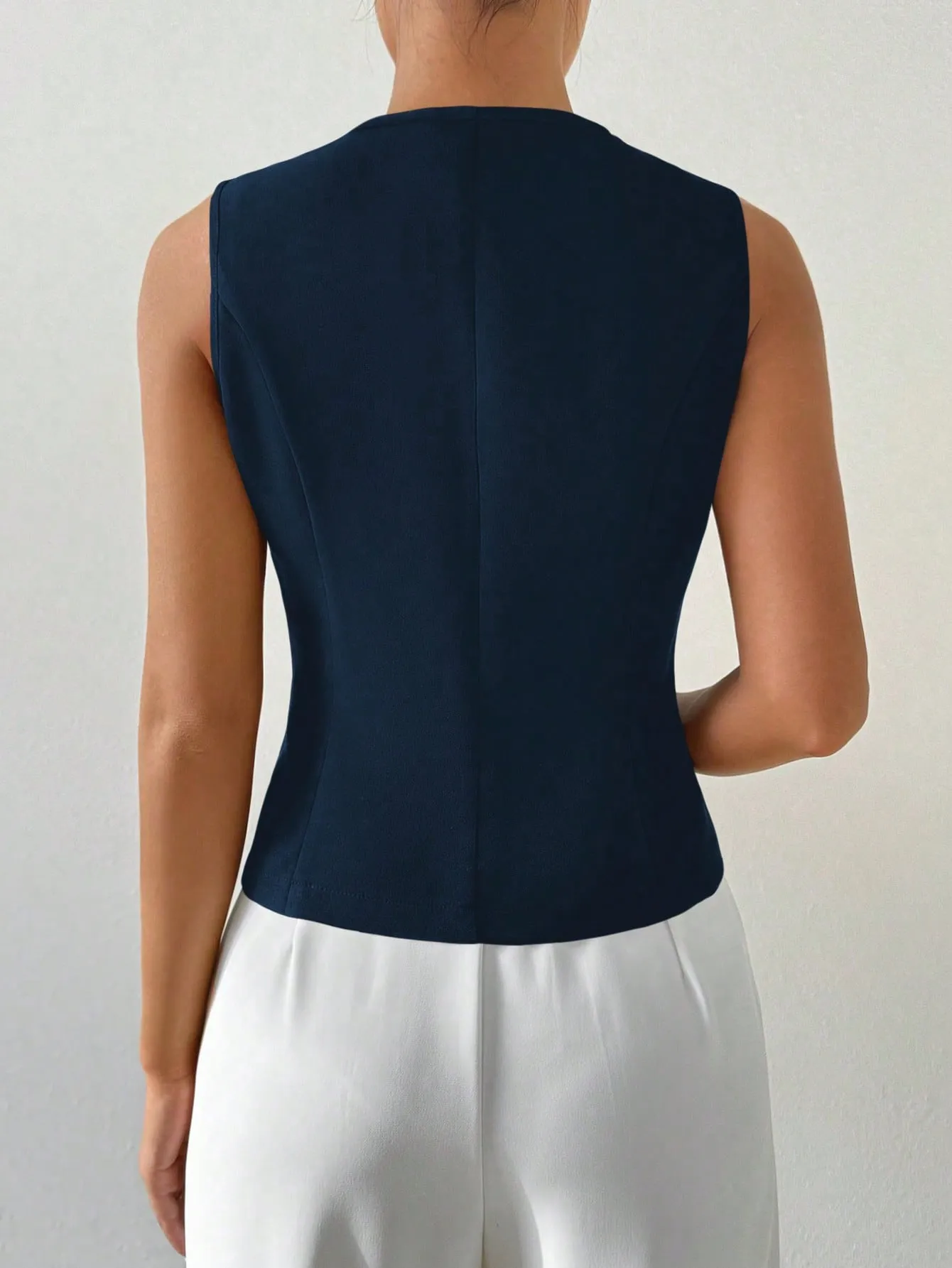 Cherry Vibes: Chaleco sin mangas unicolor para mujer en CR