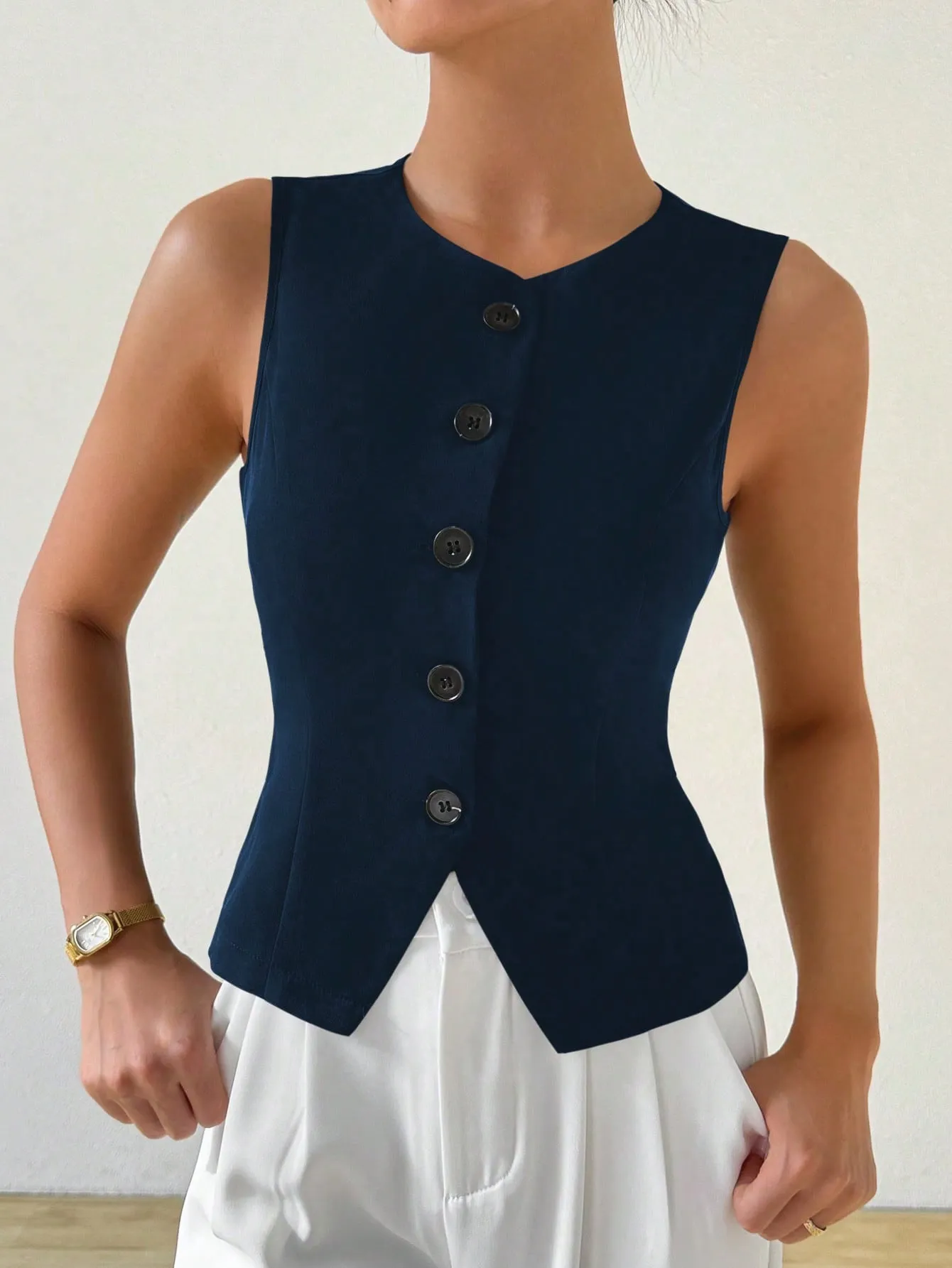 Cherry Vibes: Chaleco sin mangas unicolor para mujer en CR
