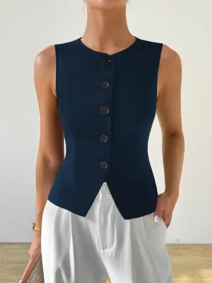 Cherry Vibes: Chaleco sin mangas unicolor para mujer en CR