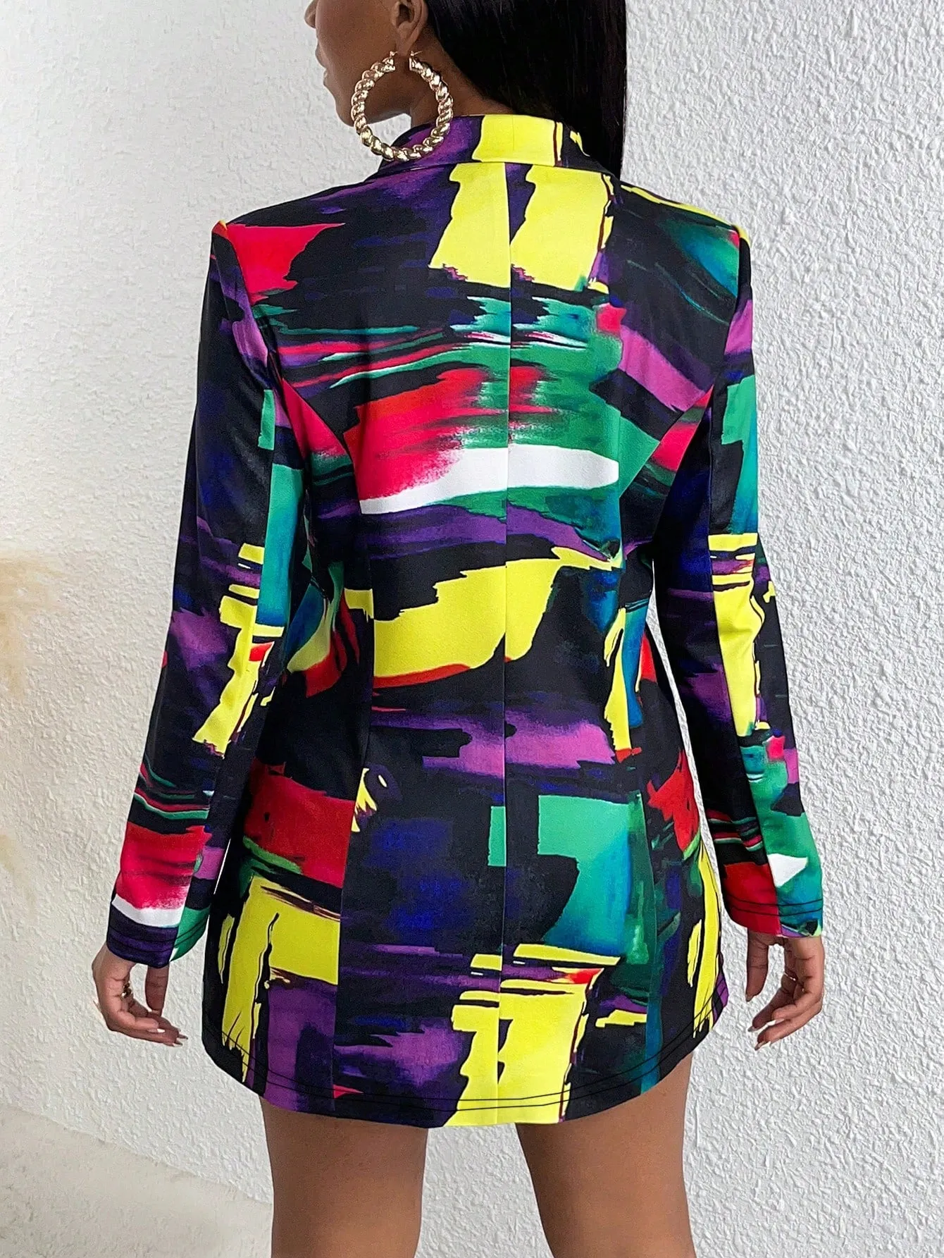 Cherry Vibes Vestido tipo blazer con estampado integral