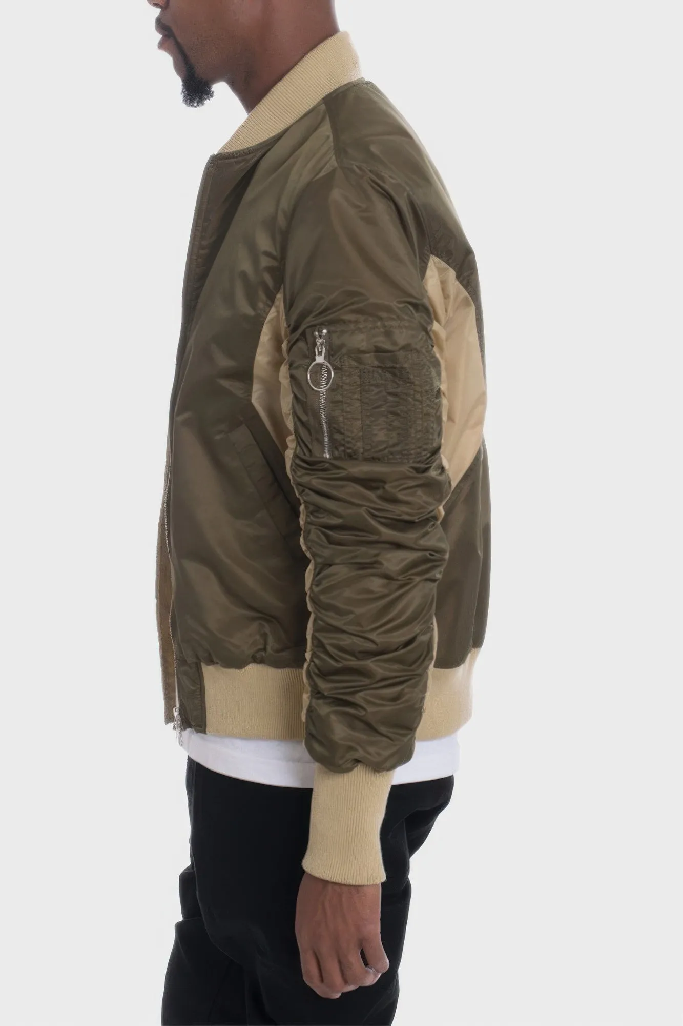 Color Block Bomber Jacket