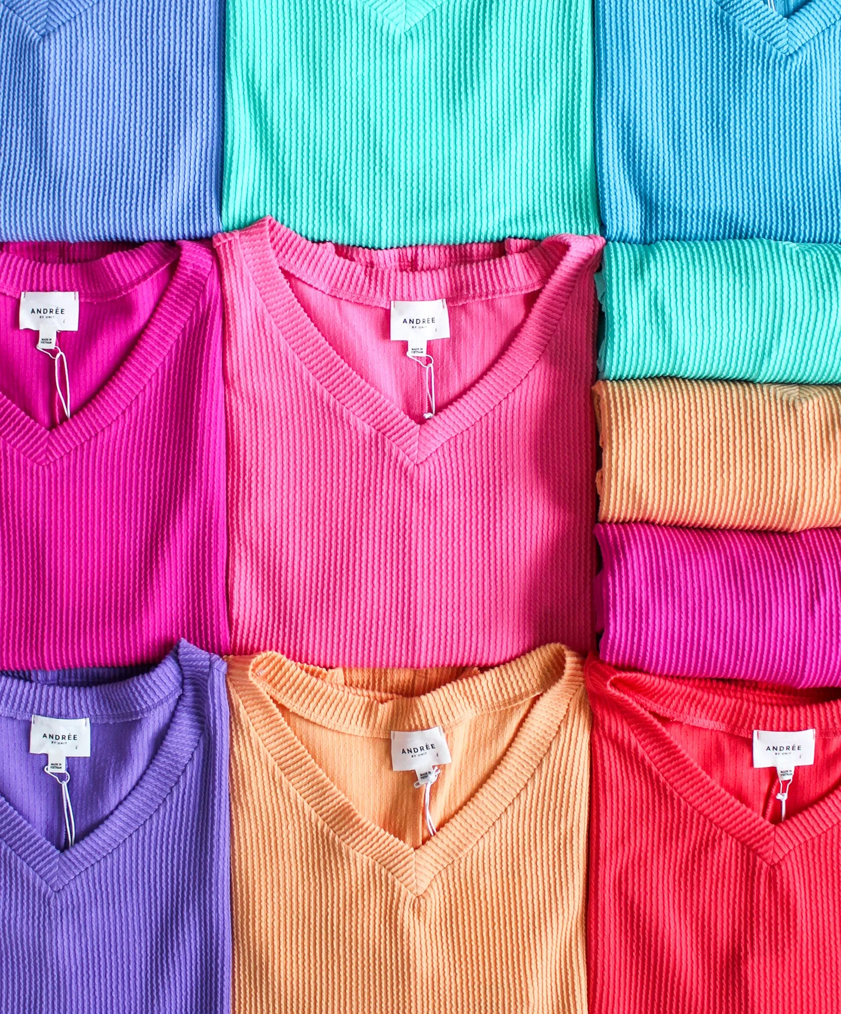Color Crush V-Neck • Fuchsia