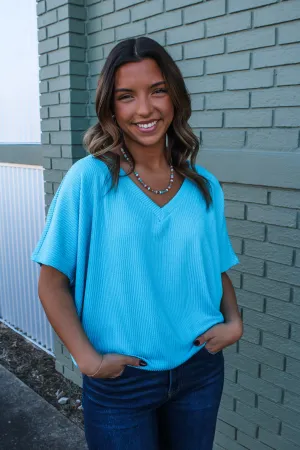 Color Crush V-Neck • Sky Blue