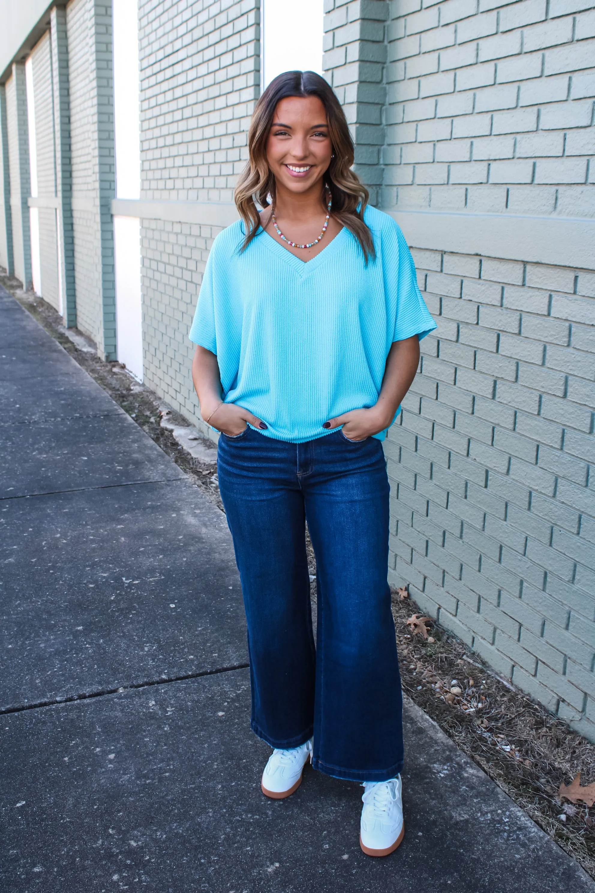 Color Crush V-Neck • Sky Blue