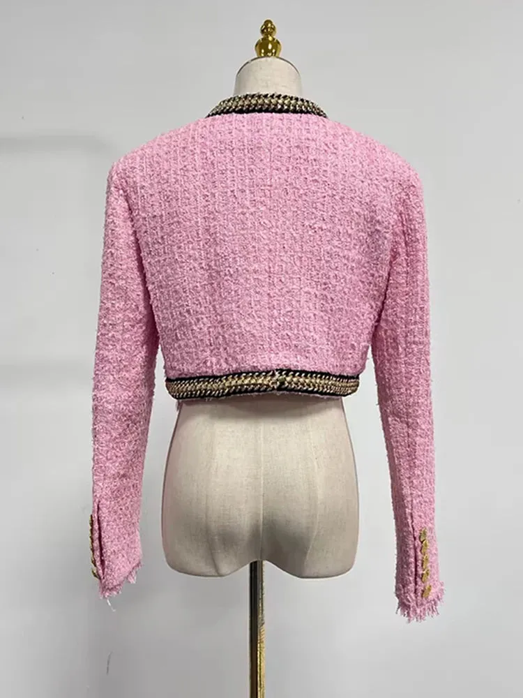 Colorblock Minimalist Slim Short Jacket