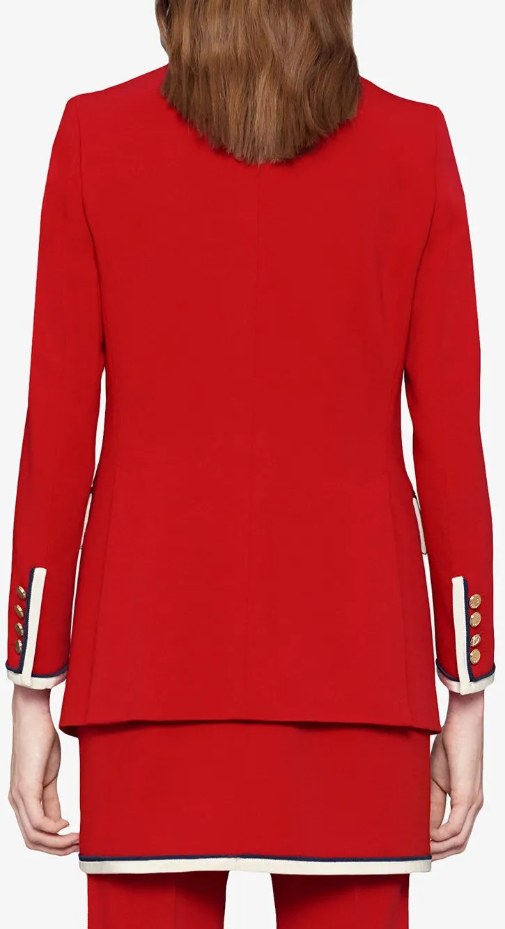 Contrast Blazer in Red