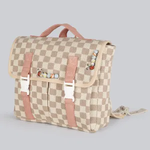 Cotton Denim Backpacks For Kids | Beige