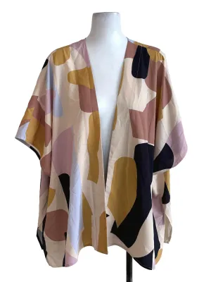 Cream Beige Abstract Cardigan