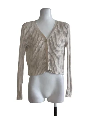 Cream Stripes Cardigan