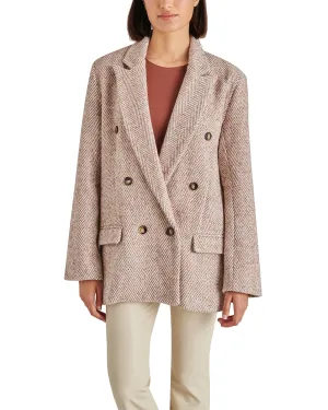 DARCIE DBL BREASTED BLAZER -BROWN MULTI