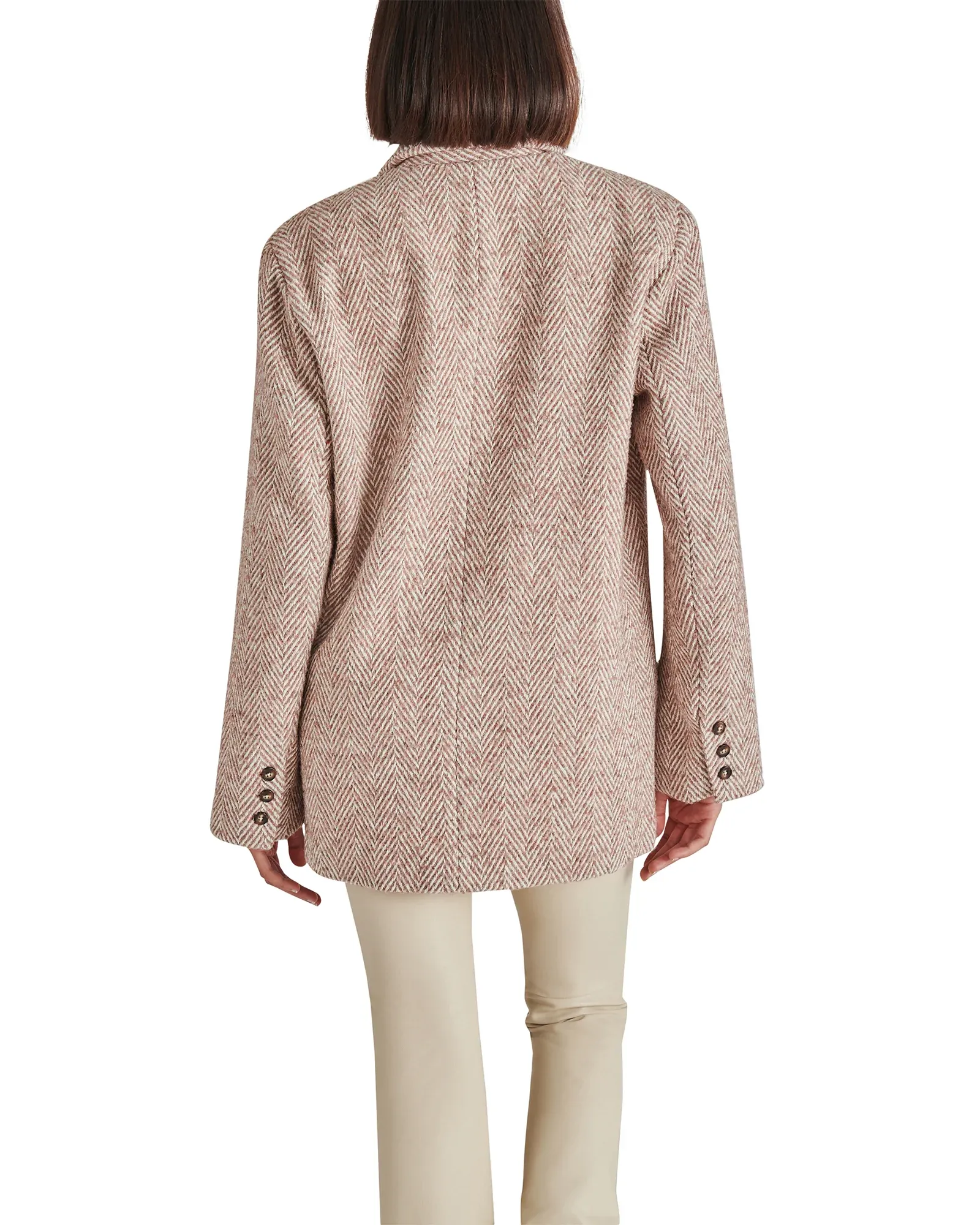 DARCIE DBL BREASTED BLAZER -BROWN MULTI