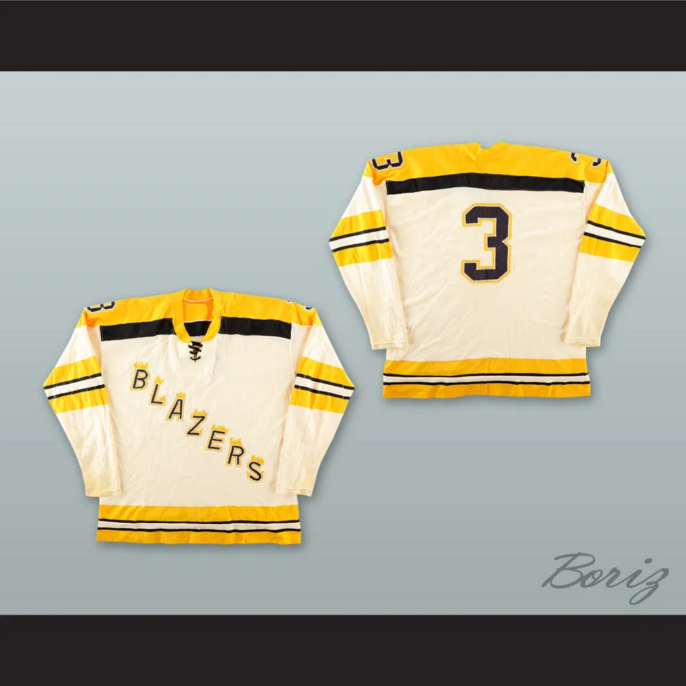 Dave Woodley 3 Oklahoma City Blazers White Tie Down Hockey Jersey