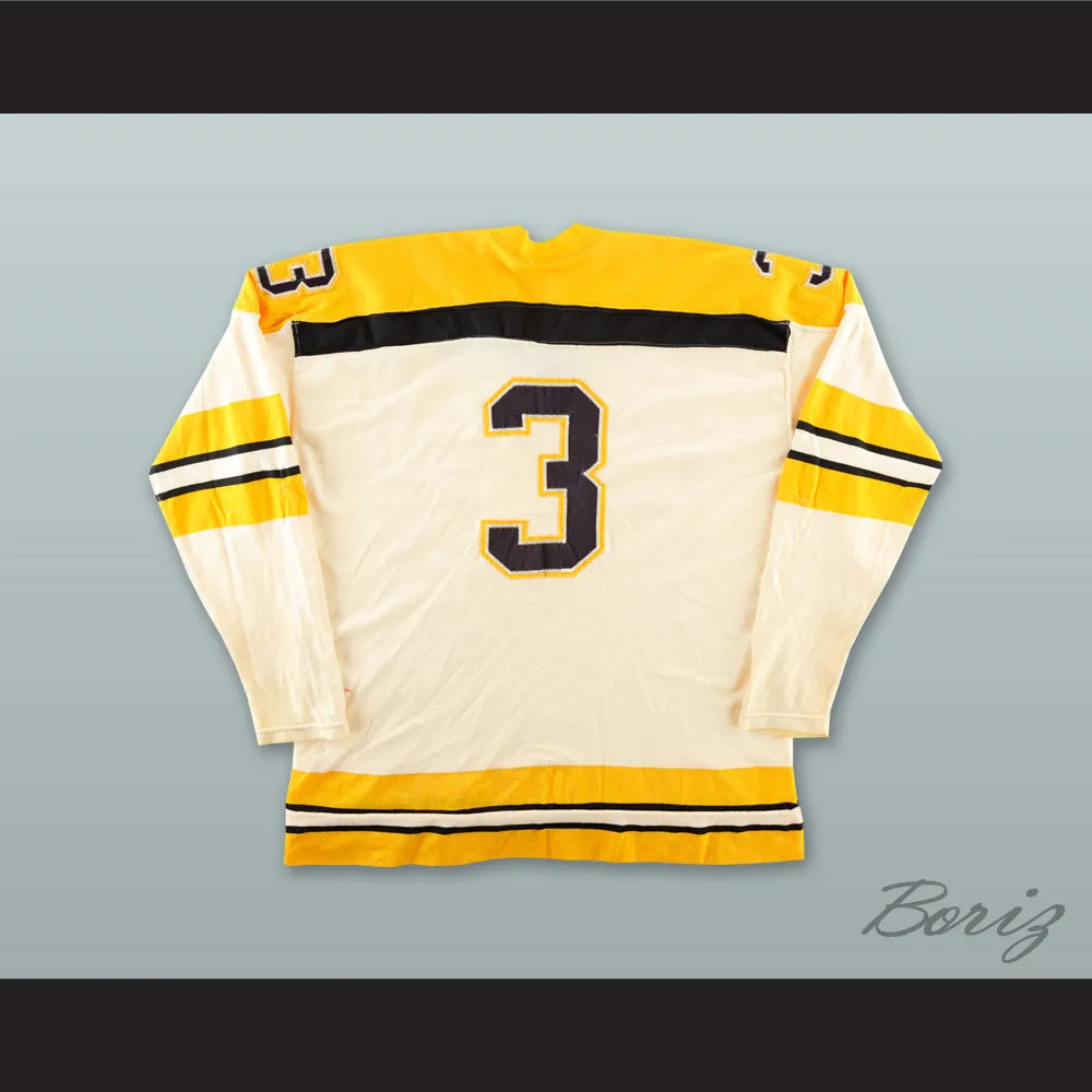 Dave Woodley 3 Oklahoma City Blazers White Tie Down Hockey Jersey
