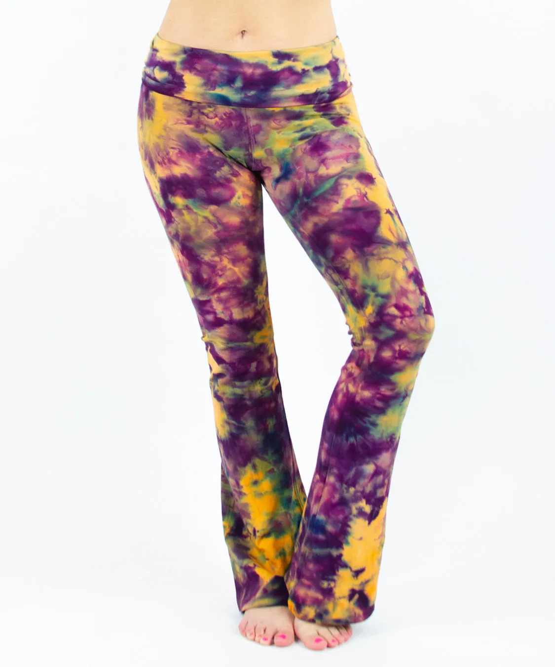 Desert Flower Tie Dye Yoga Pants