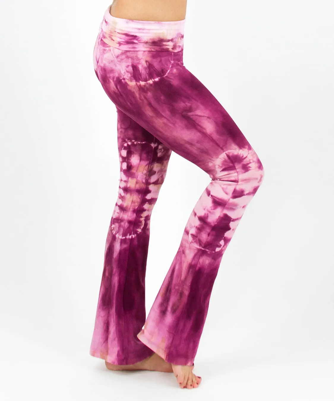 Dusty Rose Tie Dye Yoga Pants