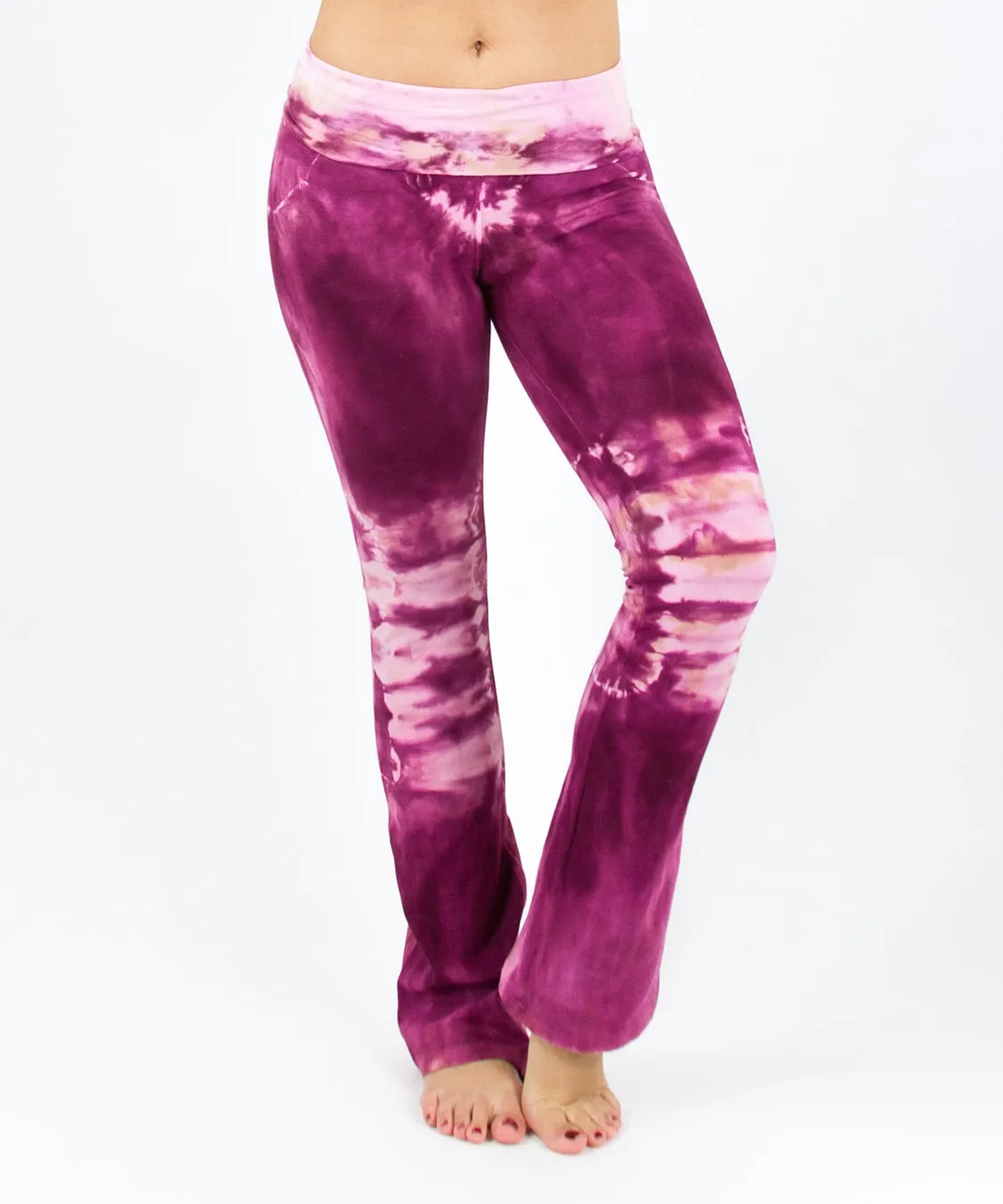 Dusty Rose Tie Dye Yoga Pants