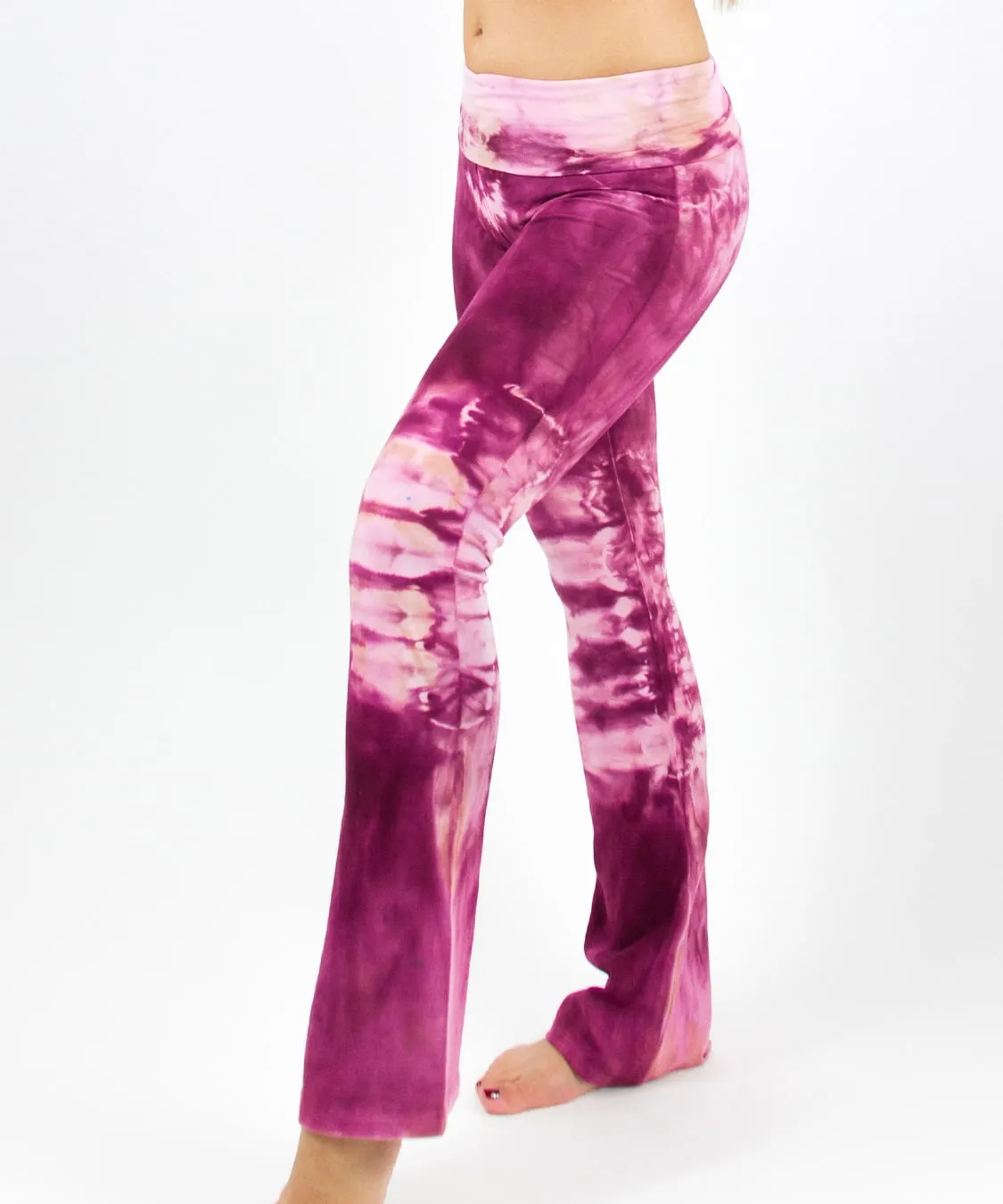 Dusty Rose Tie Dye Yoga Pants