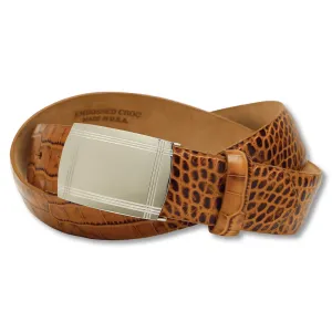 Embossed Crocodile Belt