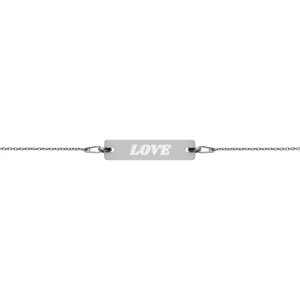 Engraved Bar Chain Bracelet