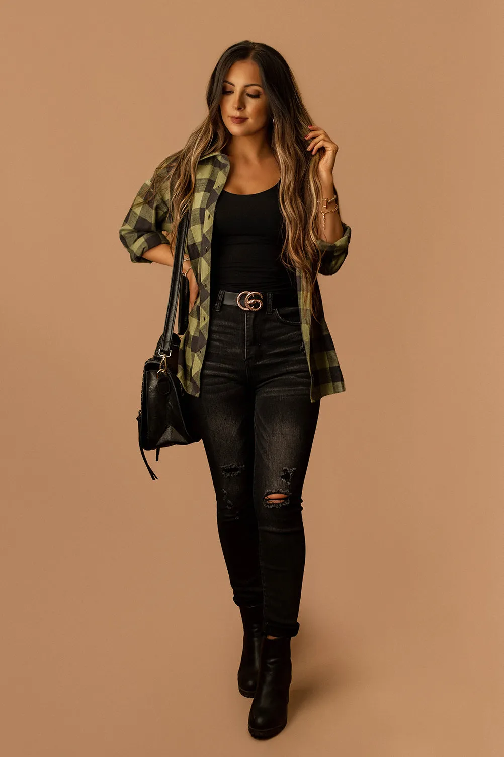 Faux Leather Snake Belt (Black   Gold)