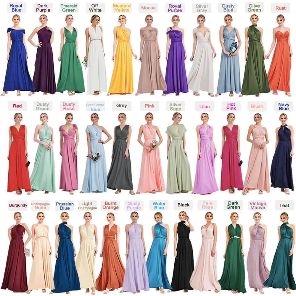 [Final Sale] Navy Blue Infinity Wrap Maxi Bridesmaid Dress
