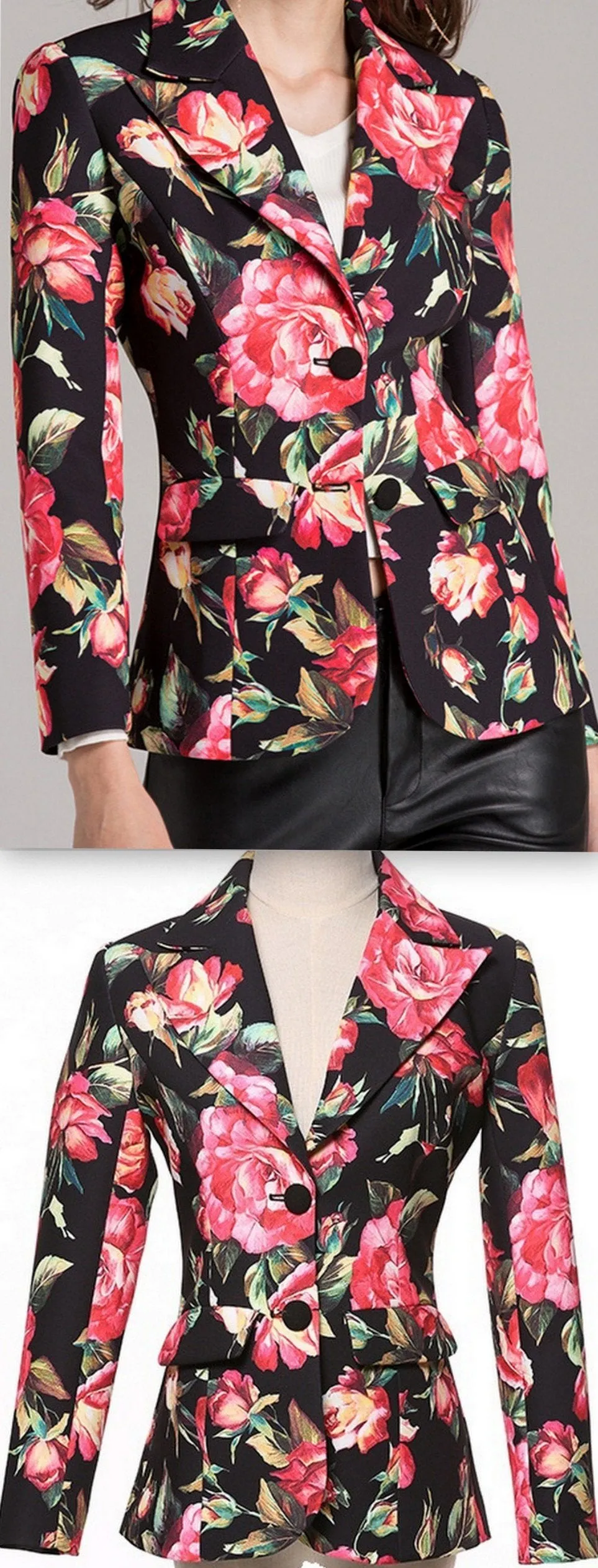 Floral Print Blazer