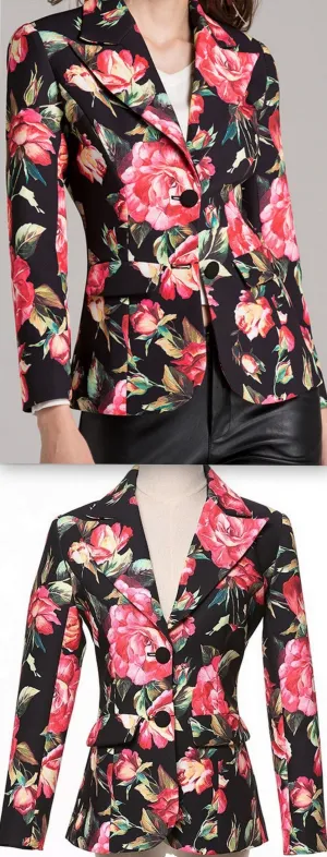 Floral Print Blazer